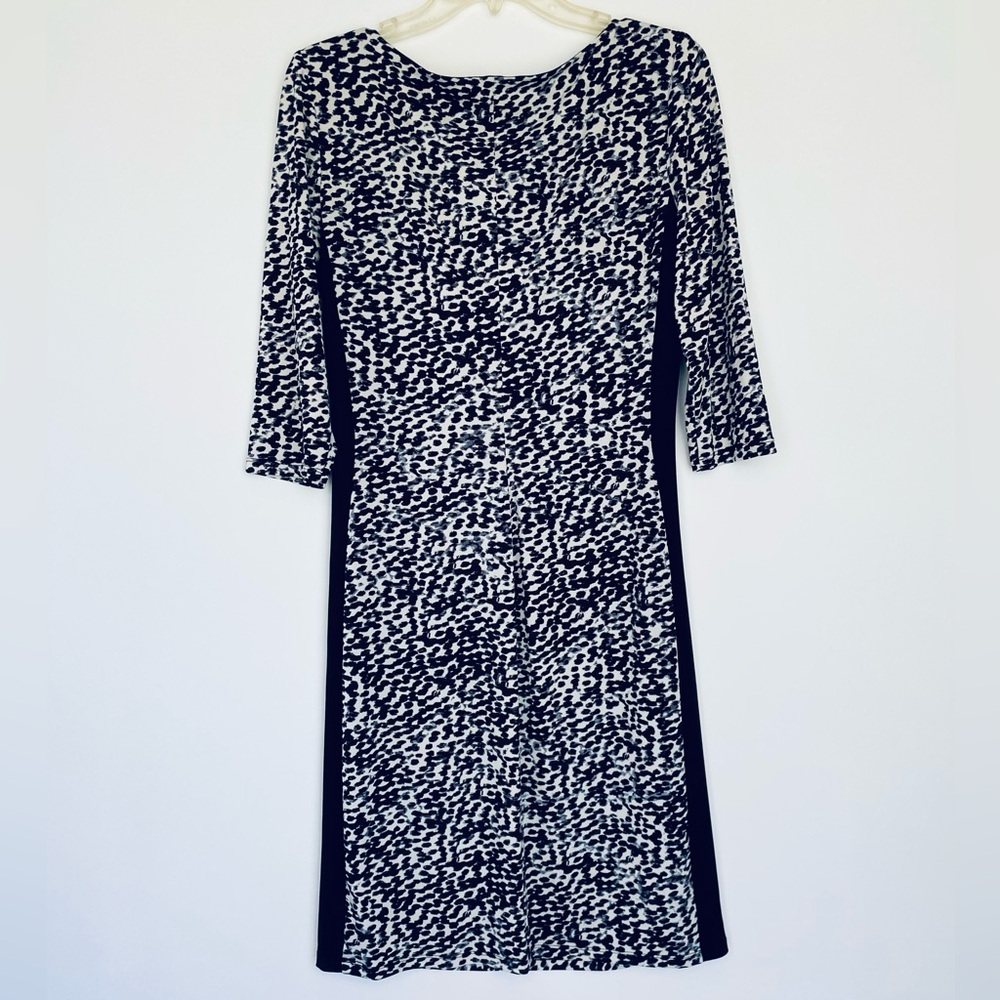 Lauren Ralph Lauren RLR Dress Animal Print Jersey Sheath Bodycon Vintage Size 10